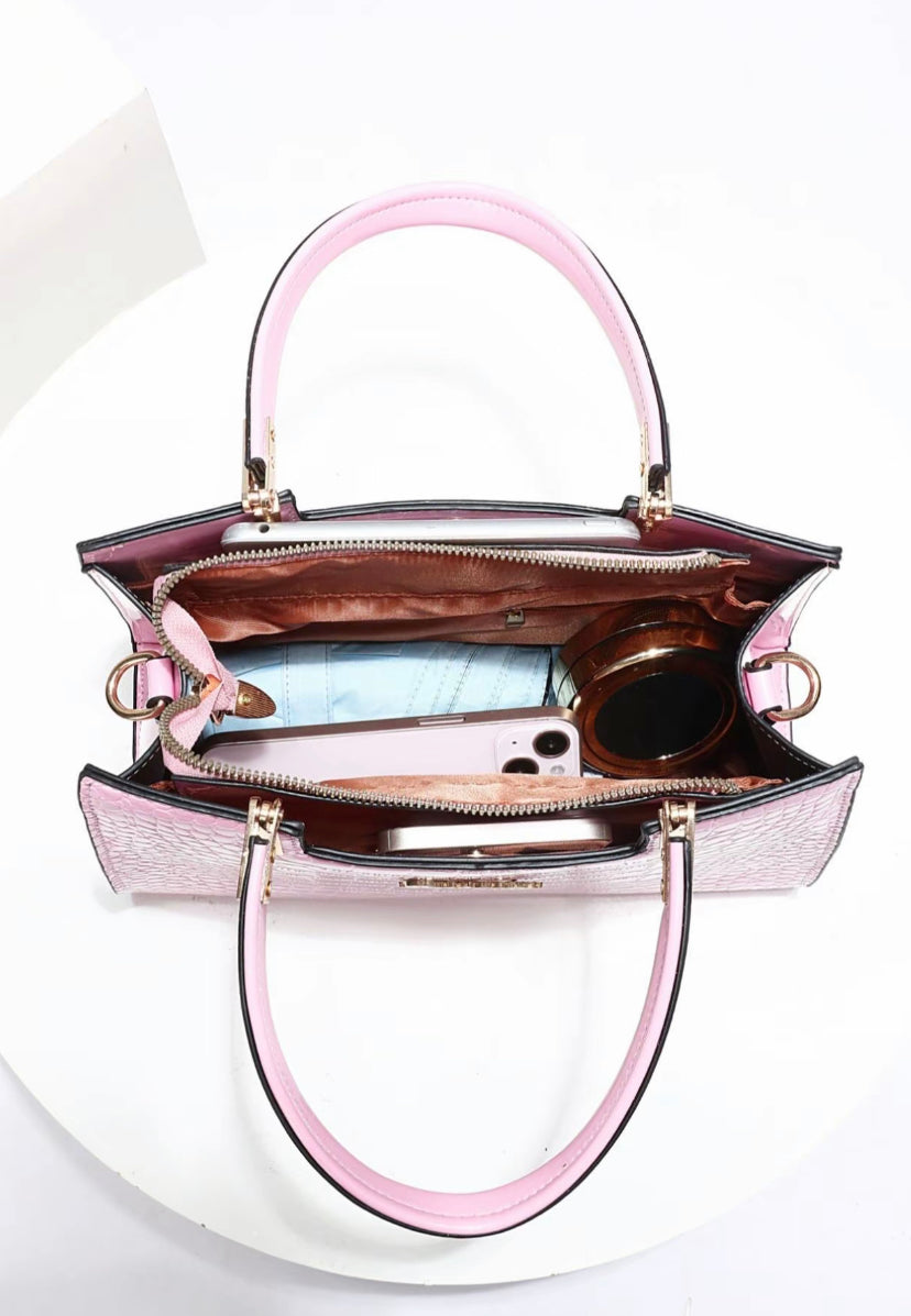 Princess Pink Crocodile Purse