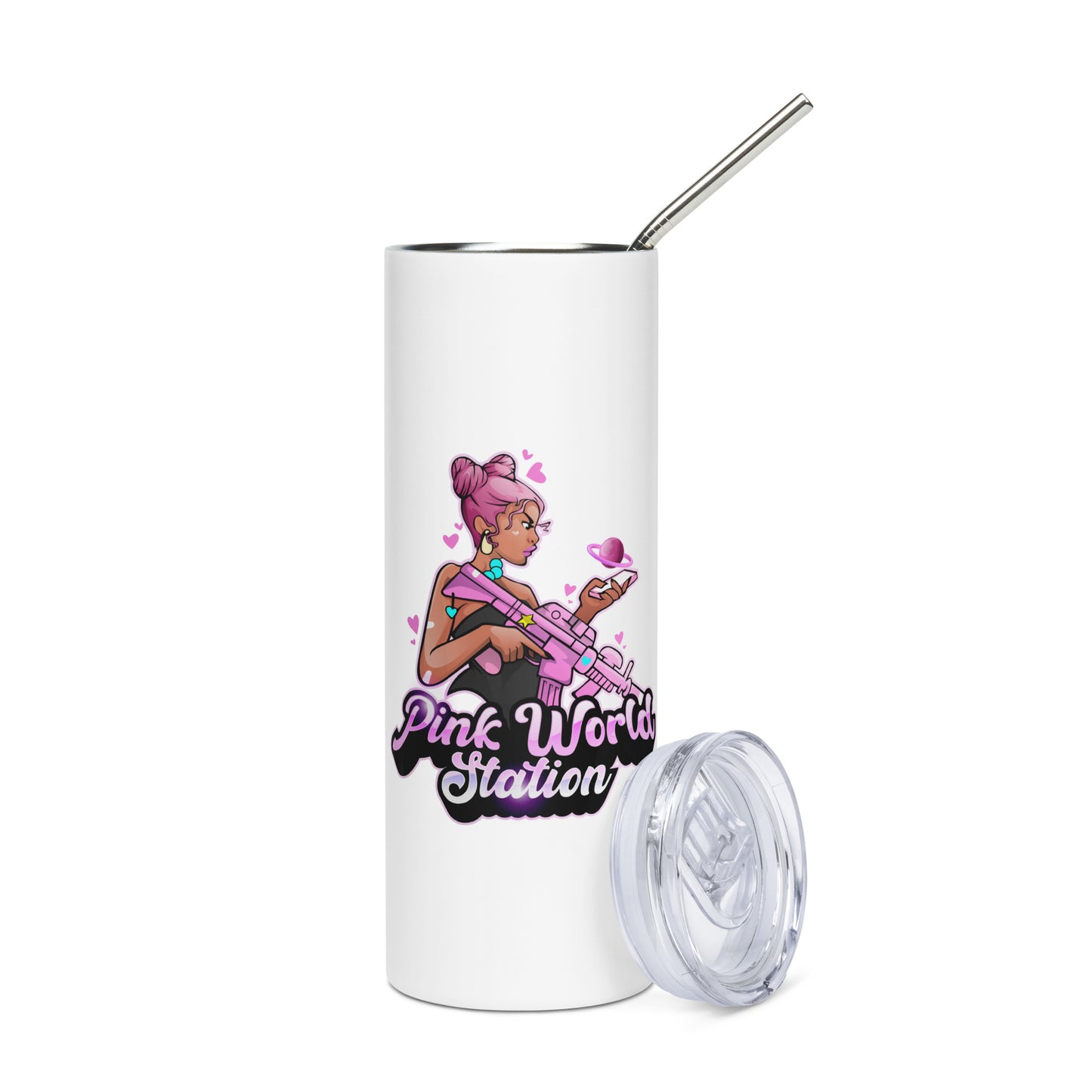 Pink World Station tumbler