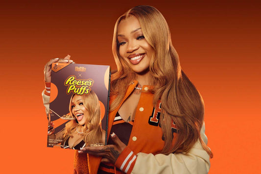 Glorilla Reese's Puff Cereal Box