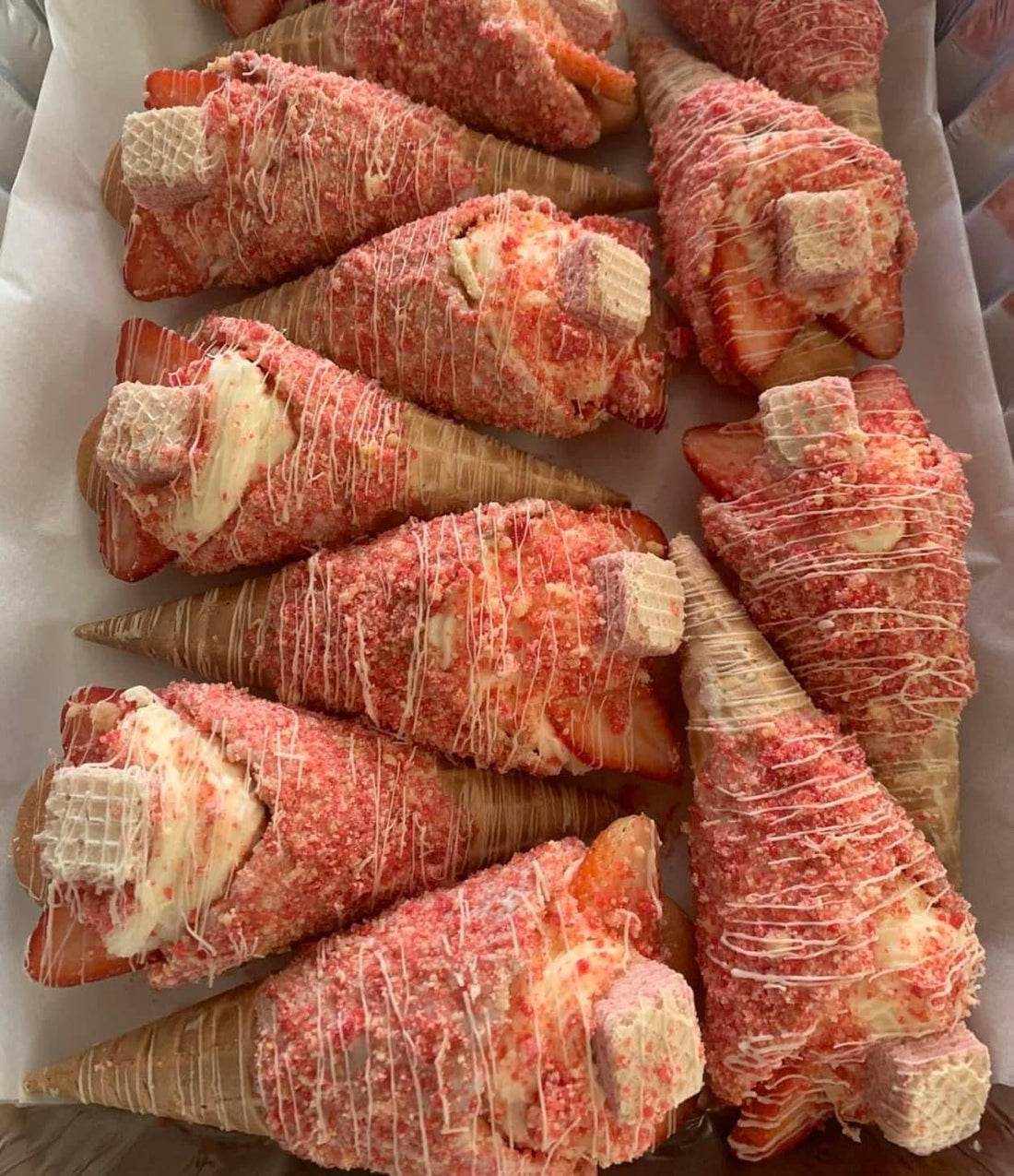 Strawberry Cheesecake Waffle Cones Recipe