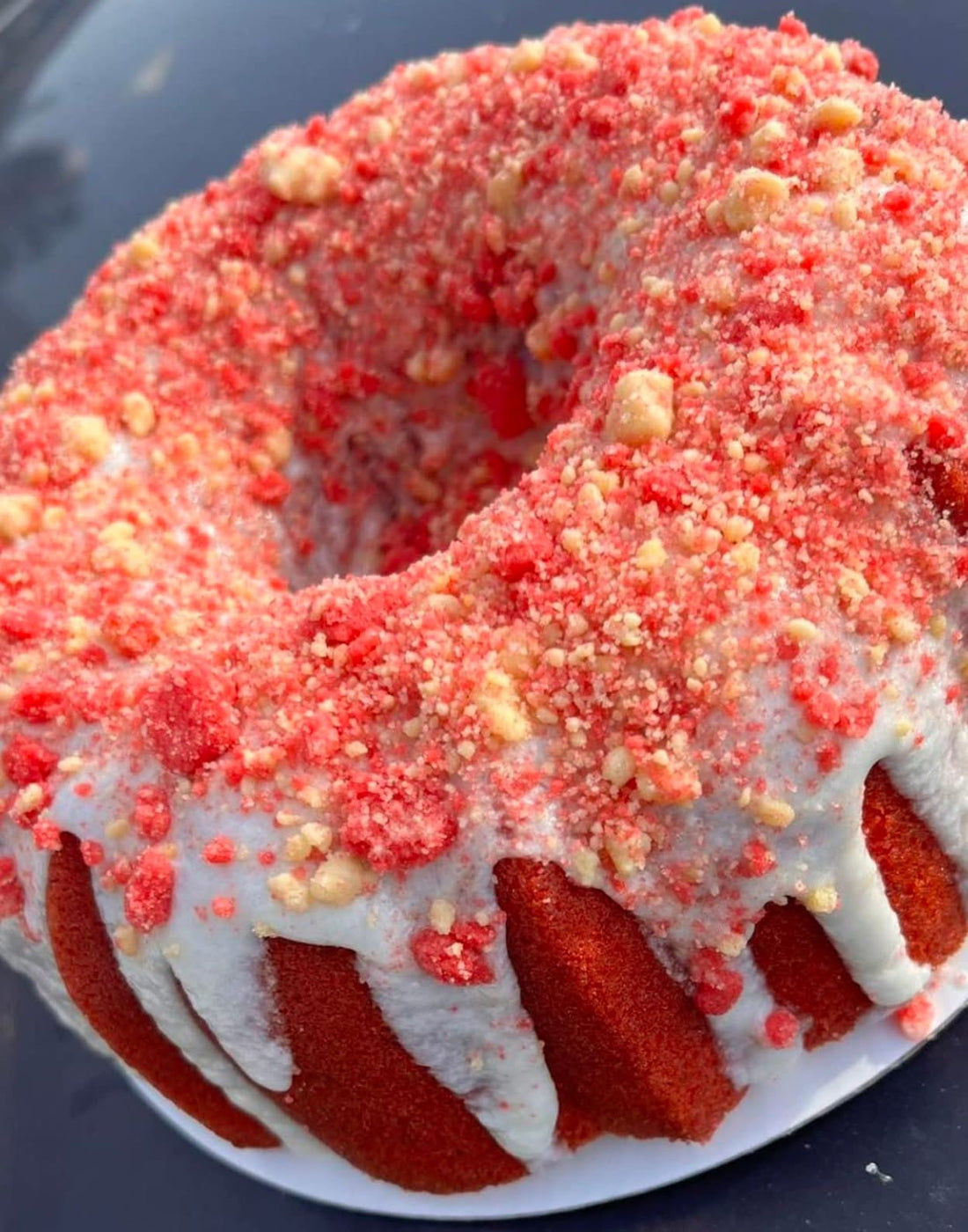 Strawberry Crunch Pound Cake Recipe😋🍓🍰