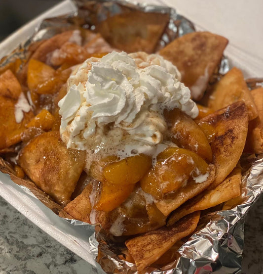 Brown Butter Peach Cobbler Nachos Recipe