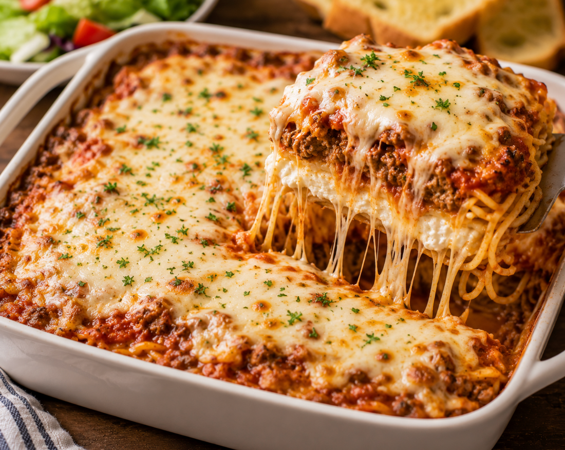 Million Dollar Spaghetti Recipe (Creamy, Cheesy & Easy)