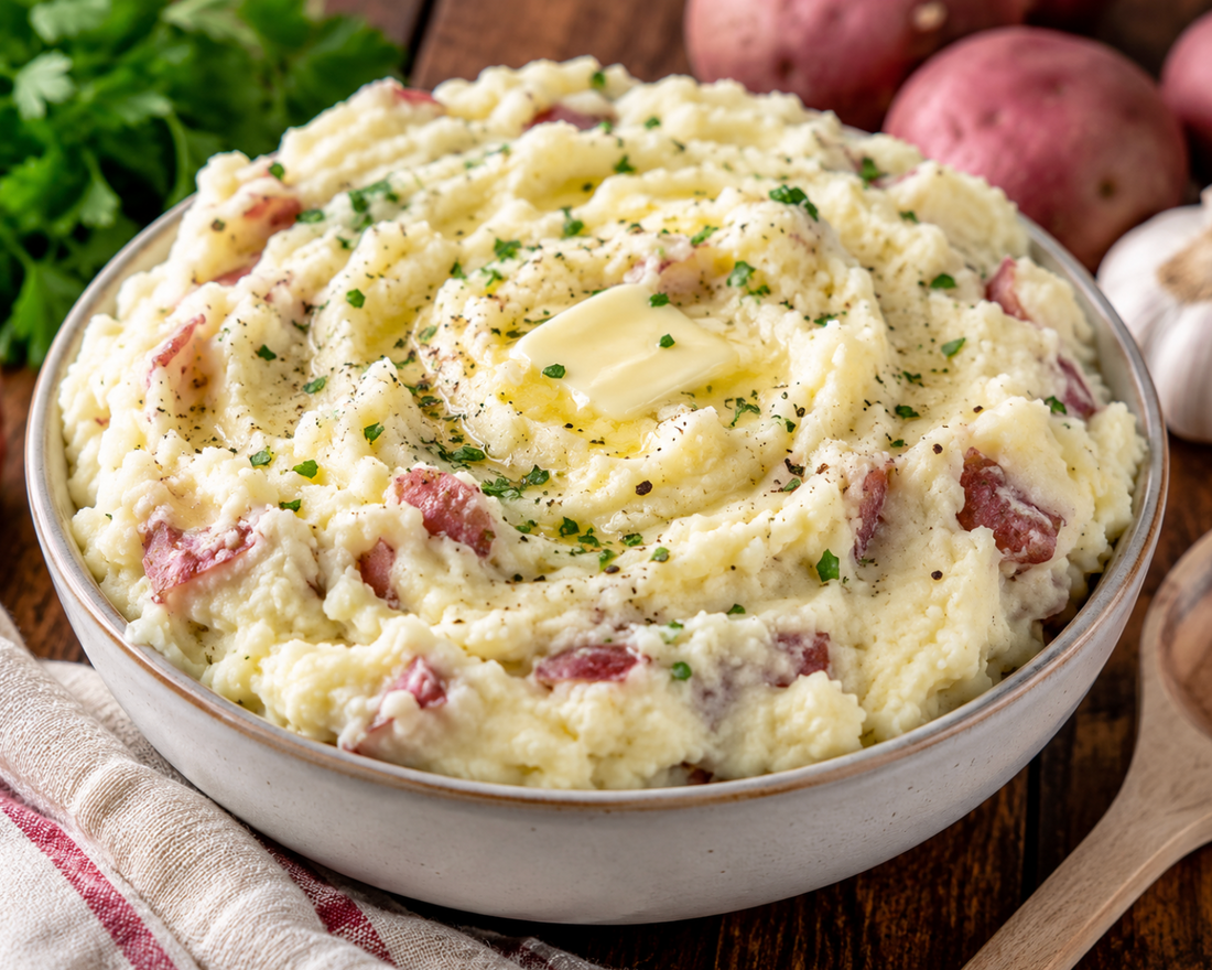 Easy Creamy Garlic Mashed Red Potato Recipe 🥔🧄 Side Dish Recipes