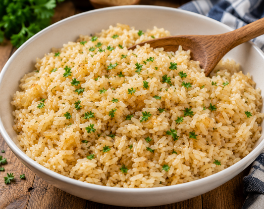Easy Rice Pilaf Recipe (Fluffy & Buttery Side Dish)