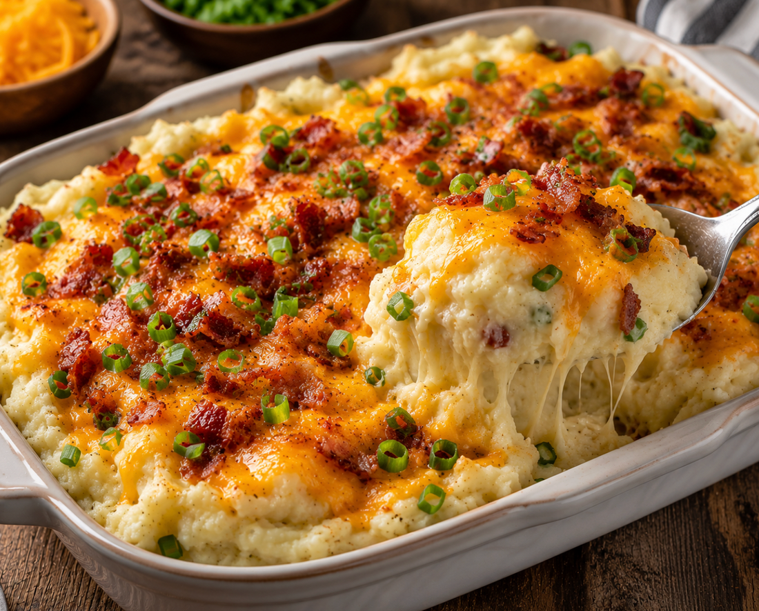 Loaded Mashed Potatoes Recipe (Cheesy, Creamy & Easy Side Dish)