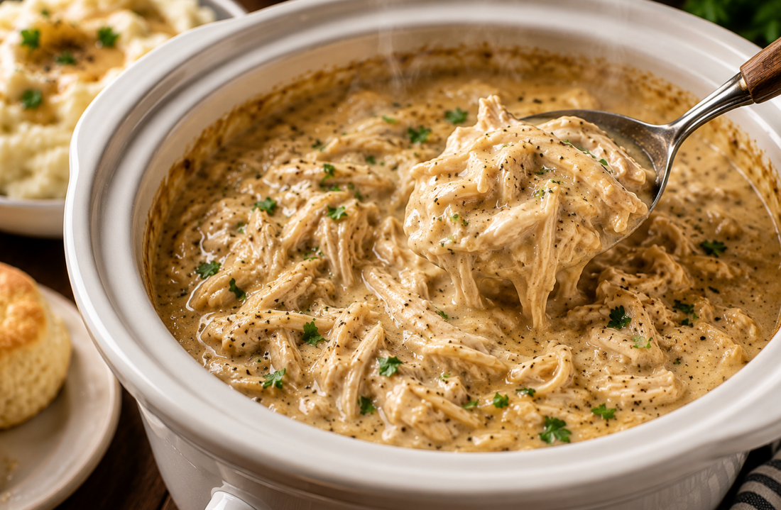 Crockpot Chicken and Gravy Recipe (Easy Slow Cooker Dinner)