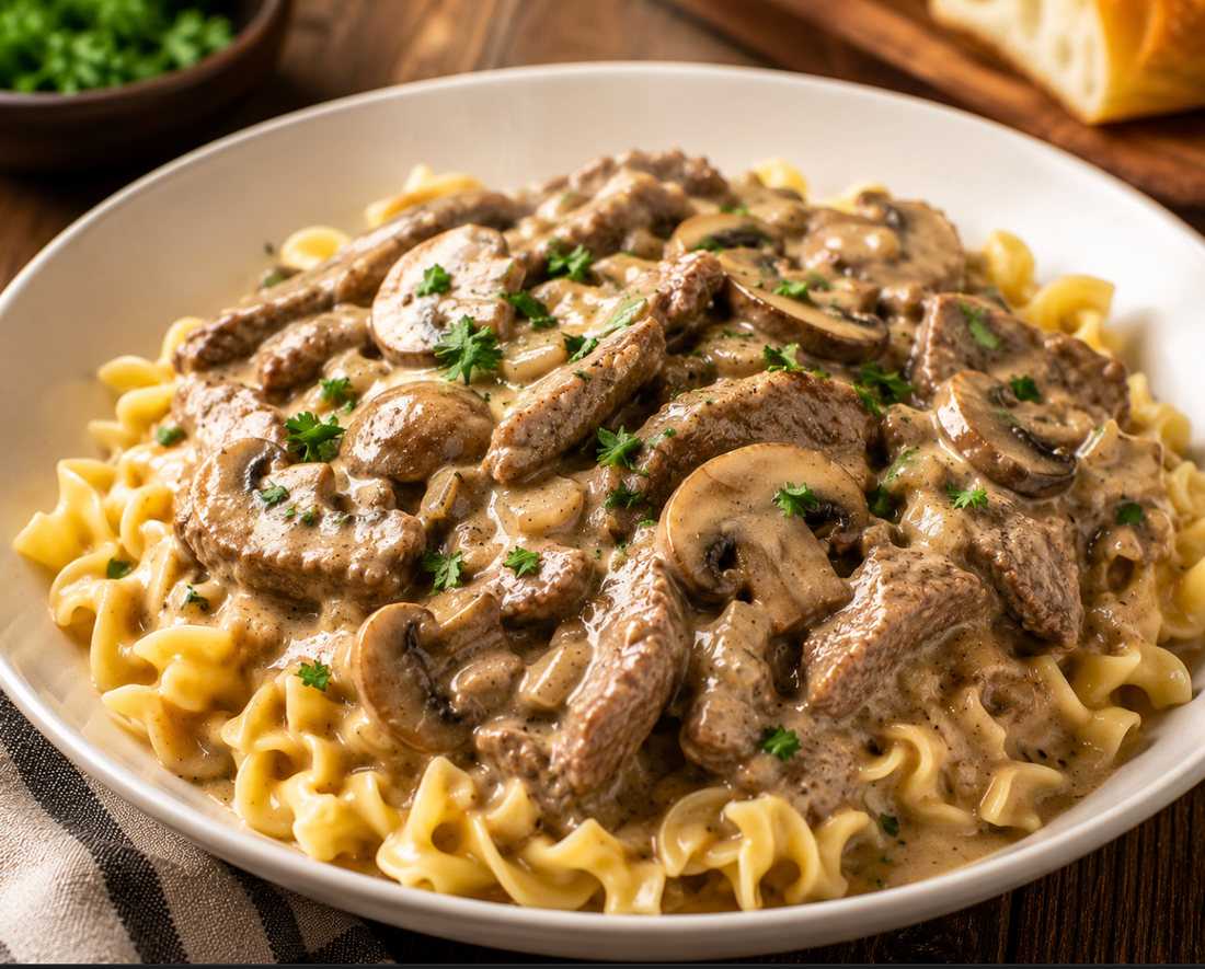 Easy Beef Stroganoff Recipe (Creamy Comfort Food Dinner)