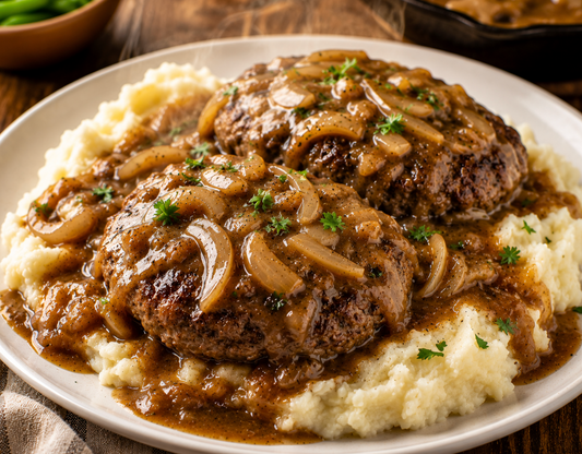 Hamburger Steak with Onion Gravy Recipe