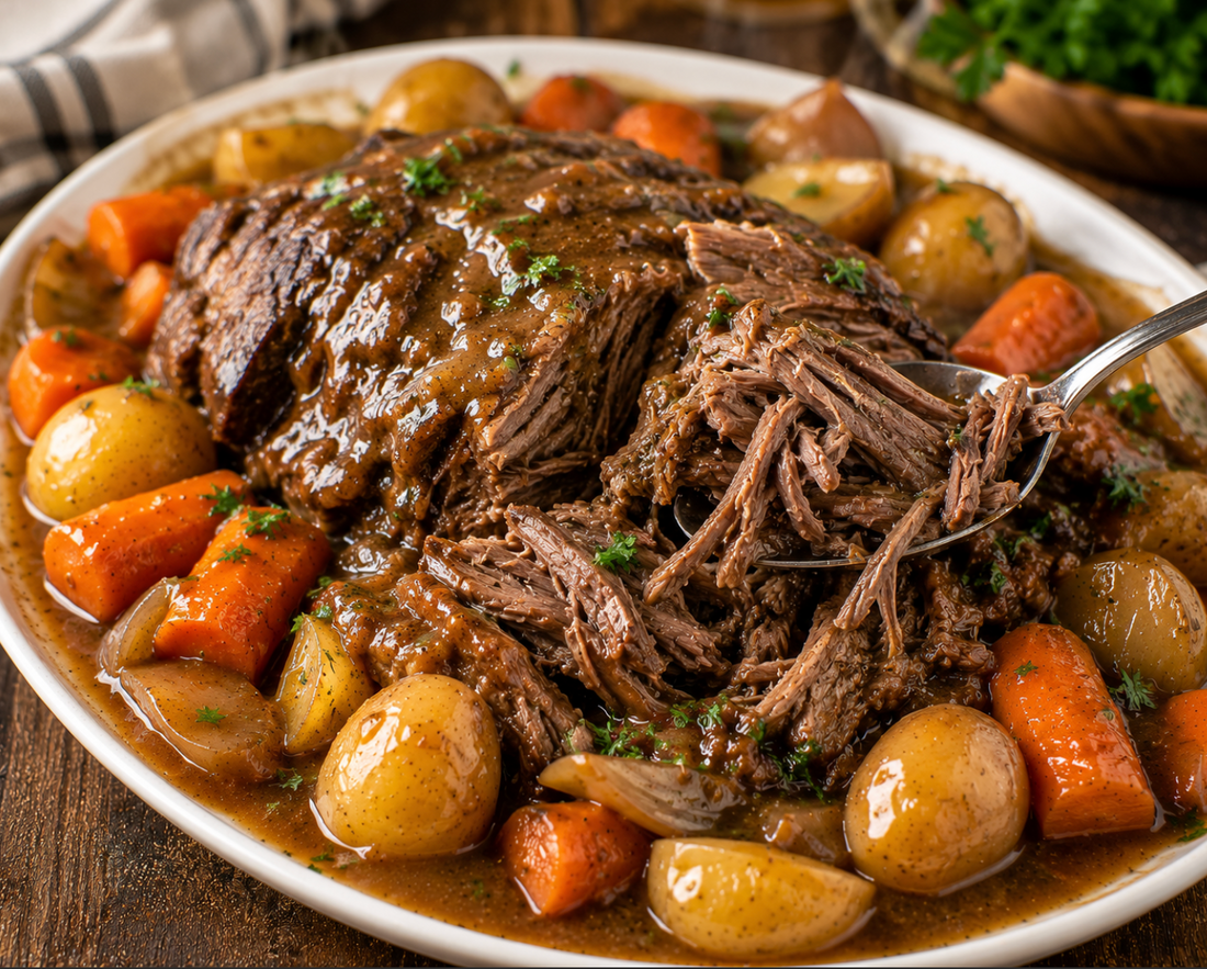 Easy Crock Pot Pot Roast Recipe (Tender Slow Cooker Roast)