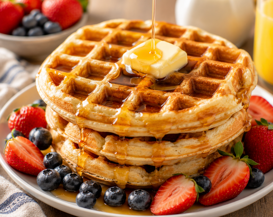 Homemade Waffles Recipe (Crispy Outside, Fluffy Inside)