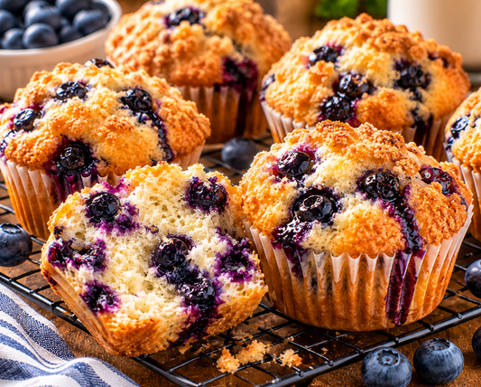Bakery Style Blueberry Muffins Recipe (Soft and Moist)