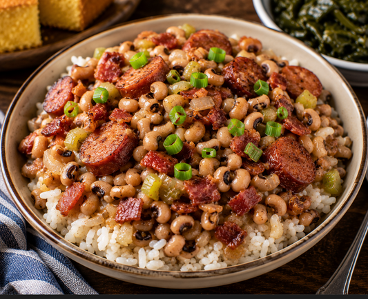 Classic Southern Black-Eyed Peas and Rice (Hoppin' John Side Dish Recipe)