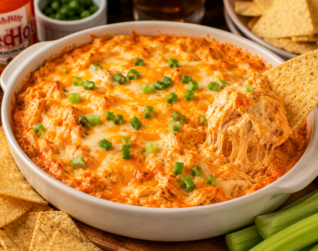 Buffalo Chicken Dip Recipe (Easy Creamy Game Day Appetizer)