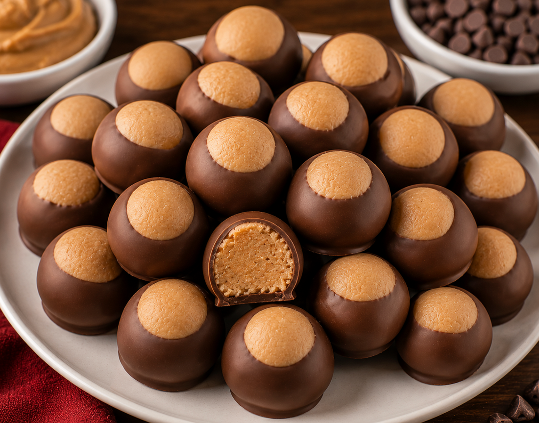 Buckeye Balls Recipe (Easy Chocolate Peanut Butter Candy)