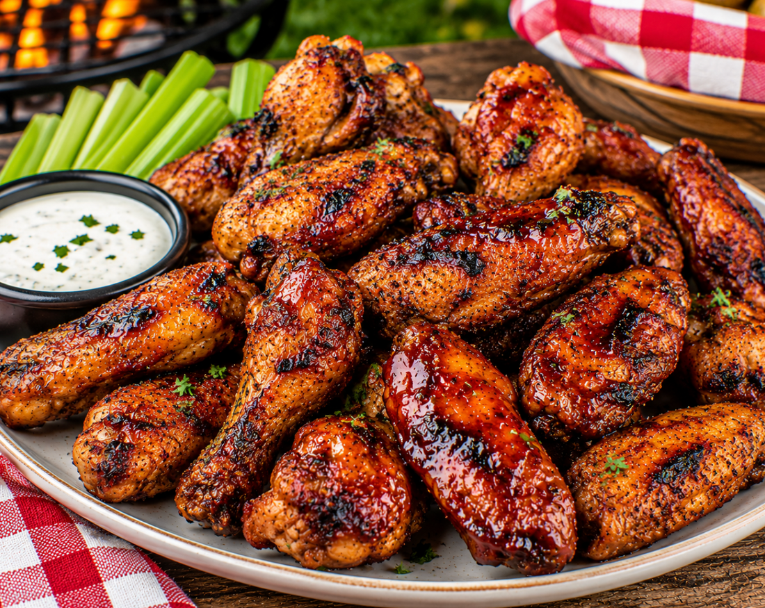 Grilled Chicken Wings Recipe (Crispy BBQ Chicken Wings)