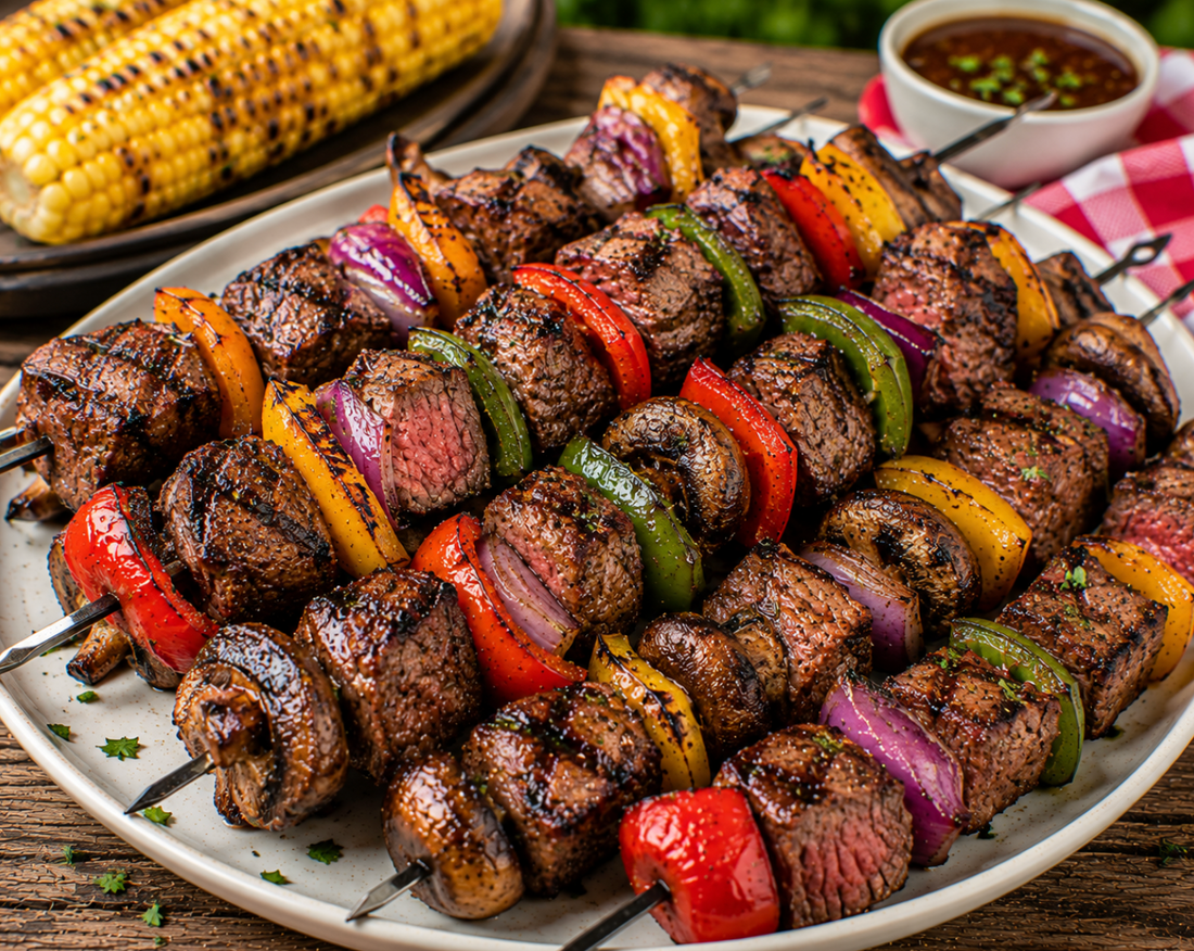 Steak Kabobs Recipe (Juicy Grilled Beef Kabobs)