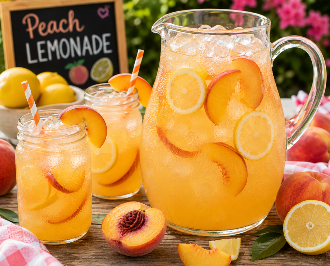 Peach Lemonade Recipe (Easy Homemade Peach Lemonade)