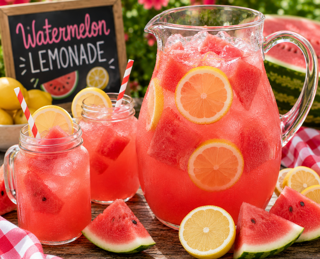 Watermelon Lemonade Recipe (Easy Homemade Watermelon Lemonade)