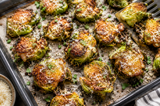 Easy Crispy Smashed Brussels Sprouts (Roasted Recipe)