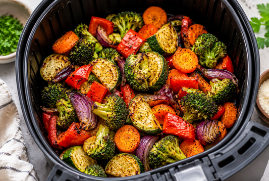 Quick & Easy Air Fryer Vegetables (Roasted Mixed Veggies Recipe)