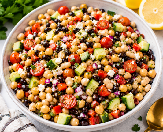 Dense Bean Salad (High Protein Meal Prep Recipe)