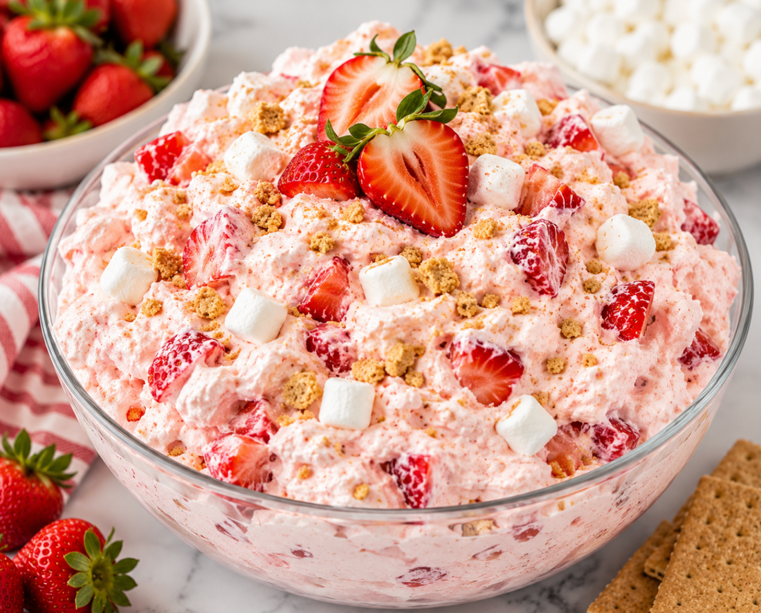 Strawberry Cheesecake Fluff (Easy No-Bake Dessert Salad)