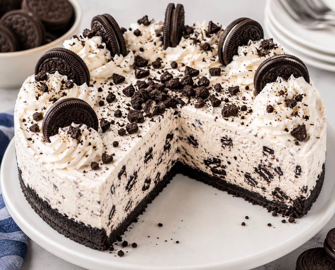 No-Bake Oreo Cheesecake Recipe (Easy Cookies and Cream Dessert)