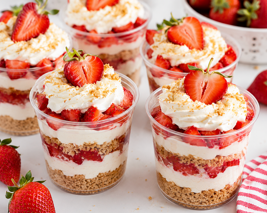 Strawberry Cheesecake Dessert Cups (Easy No-Bake Party Dessert)