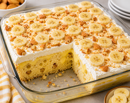 Banana Pudding Poke Cake Recipe (Easy Southern Dessert)