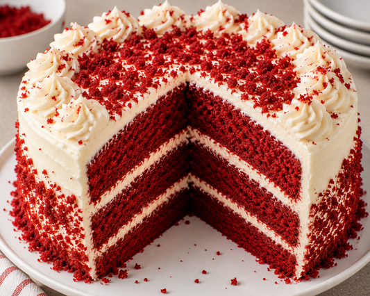 Southern Red Velvet Cake with Cream Cheese Frosting