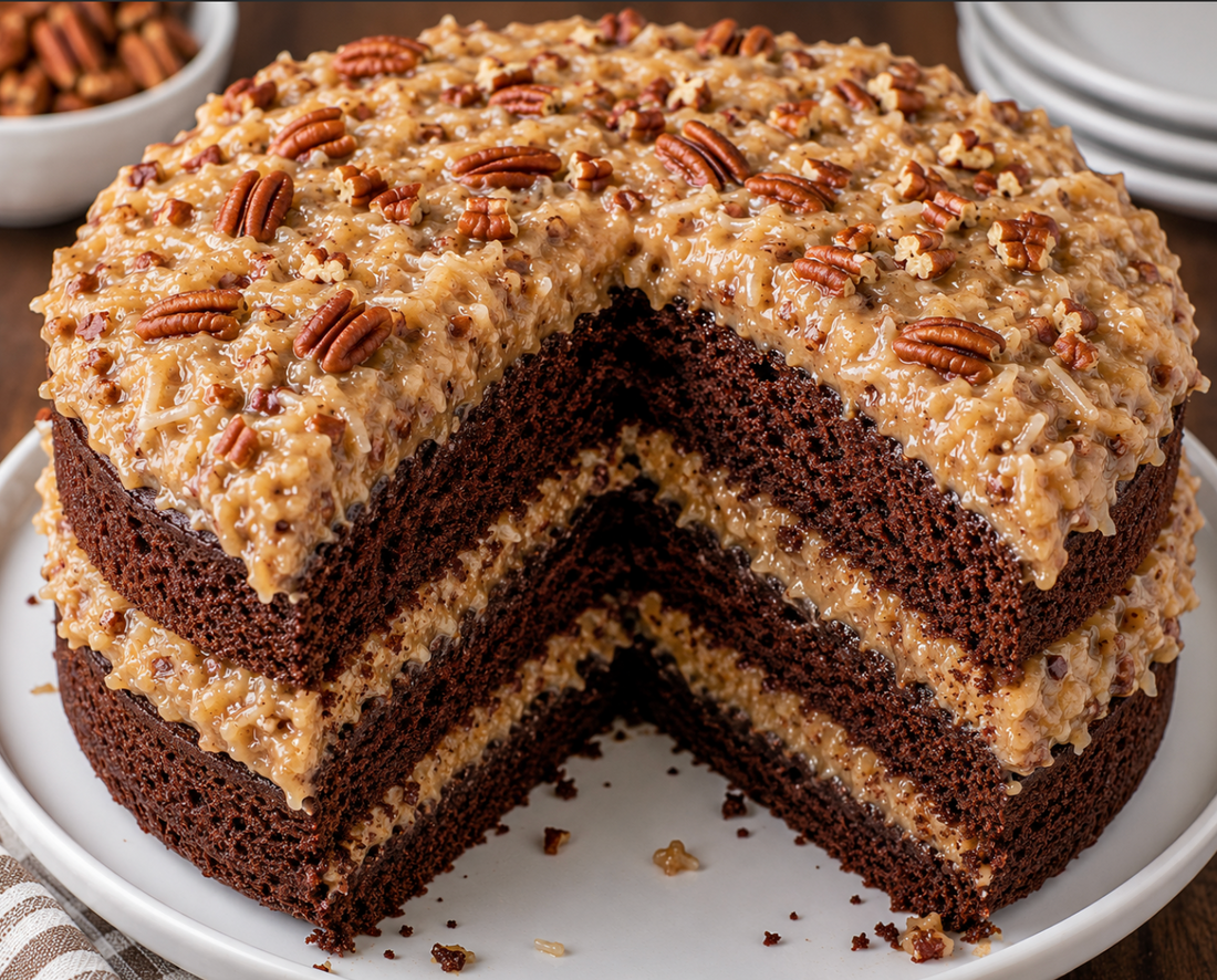 German Chocolate Cake Recipe (Classic Coconut Pecan Cake)