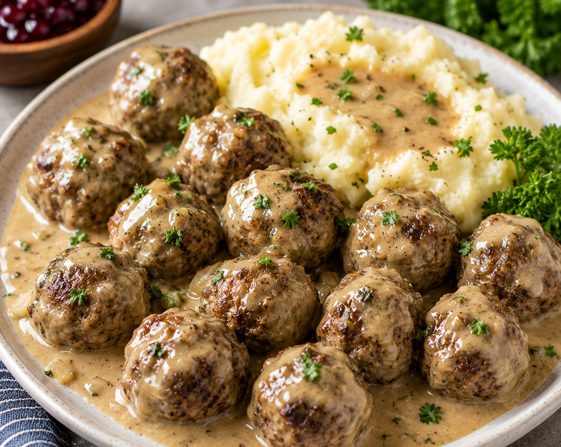 Swedish Meatballs Recipe (Easy Homemade Meatballs with Creamy Gravy)