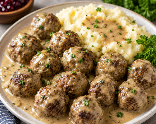 Swedish Meatballs Recipe (Easy Homemade Meatballs with Creamy Gravy)