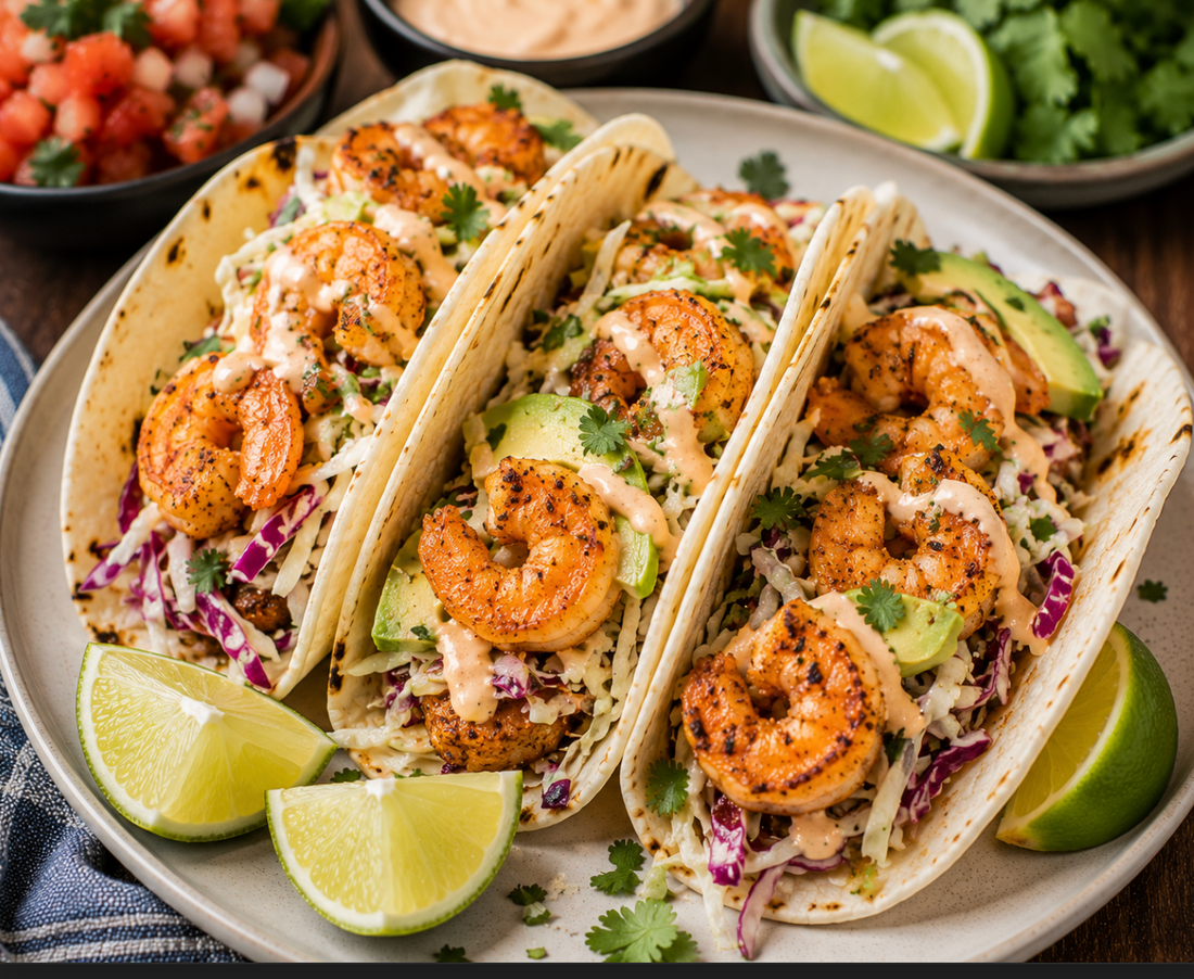 Shrimp Tacos Recipe (Easy Fresh Seafood Tacos)