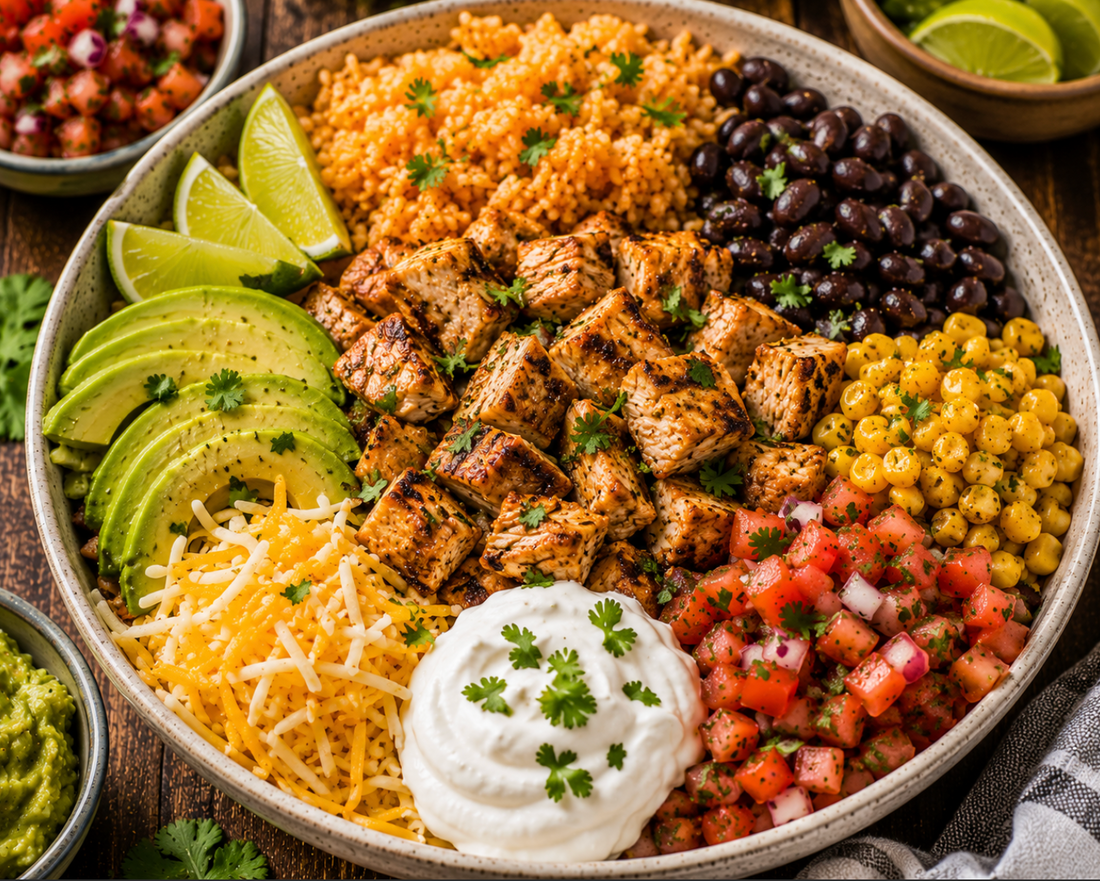 Chicken Burrito Bowl Recipe (Easy Mexican Rice Bowl)