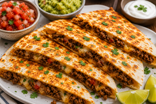 Quick Beef Quesadilla Recipe (Easy Cheesy Ground Beef Dinner)