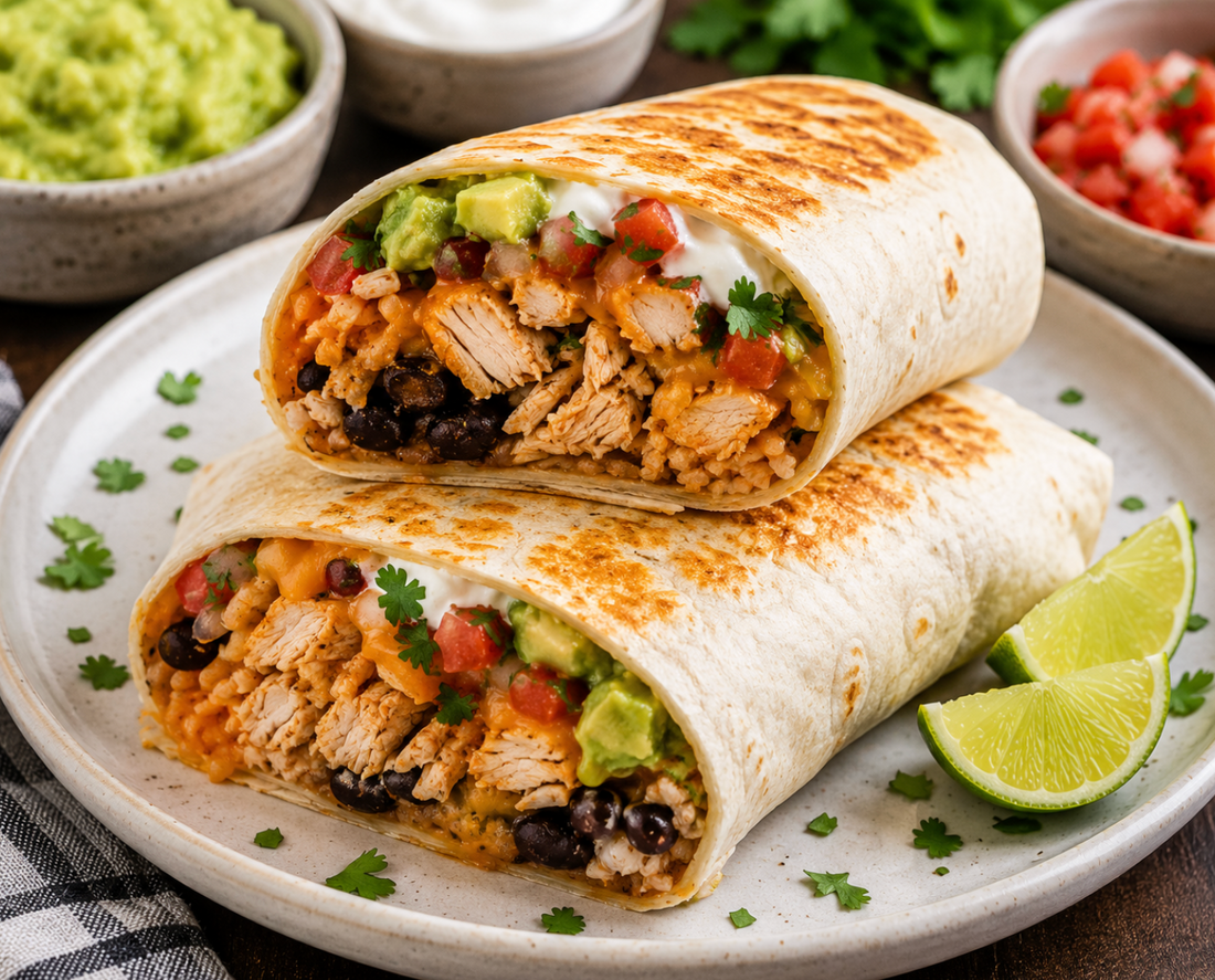Chicken Burrito Recipe (Easy Loaded Mexican Burritos)