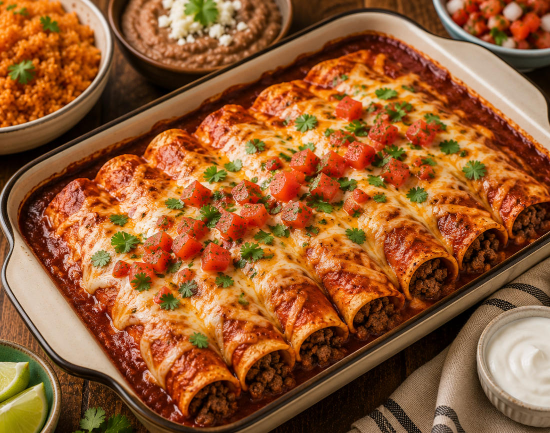 Beef Enchiladas Recipe Easy Cheesy Mexican Dinner Ideas