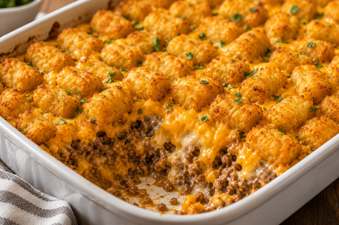 Tater Tot Casserole Recipe (Easy Ground Beef Family Dinner)
