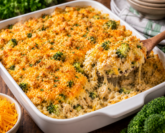 Chicken Broccoli Rice Casserole Recipe (Easy Cheesy Family Dinner Idea)