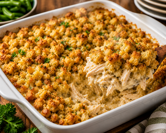 Chicken Stuffing Casserole Recipe (Easy Comfort Food Dinner Idea)