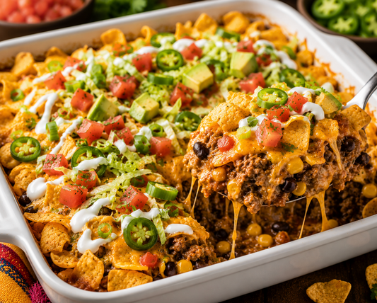 Easy Walking Taco Casserole Recipe (Frito Taco Bake Family Dinner Idea)