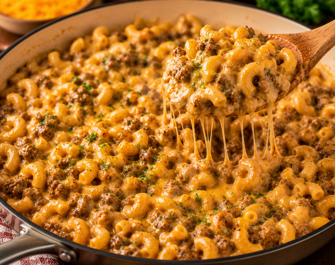 Homemade Hamburger Helper Cheeseburger Pasta Recipe (One Pot Dinner)