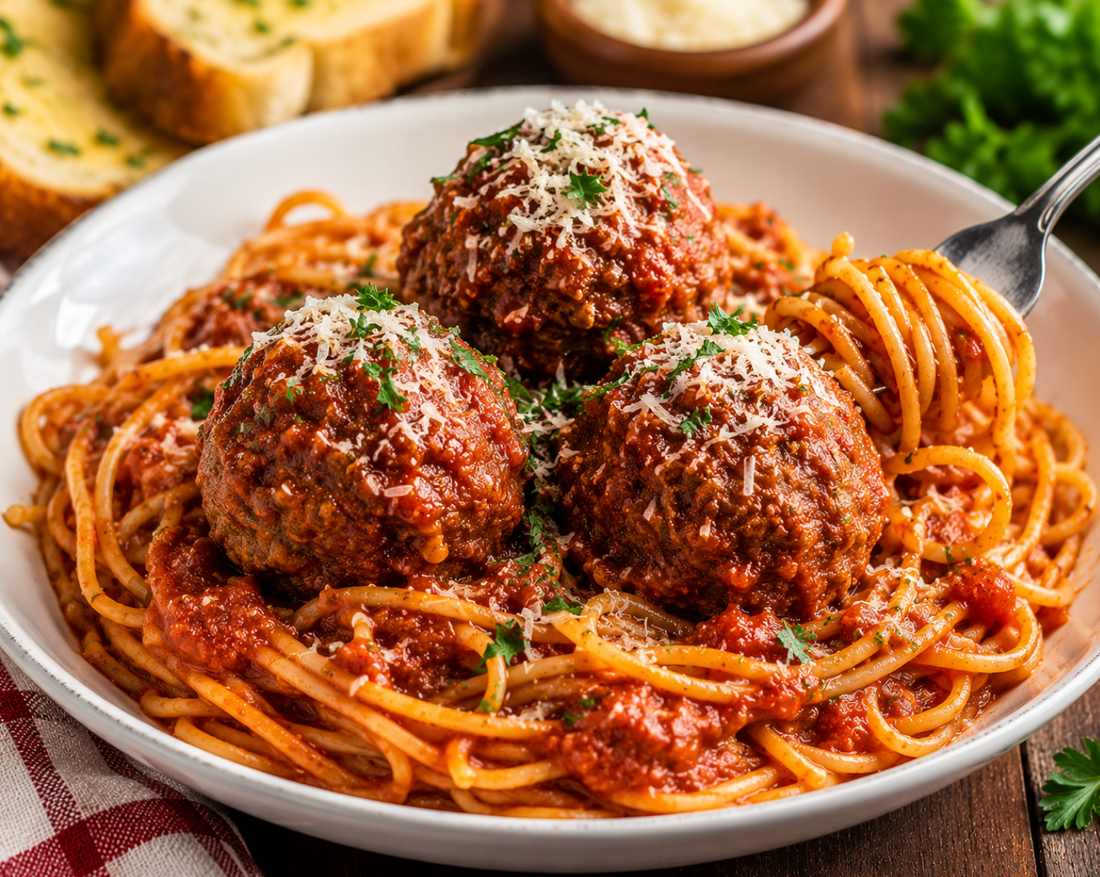 Classic Spaghetti and Meatballs Recipe (Easy Homemade Family Dinner)