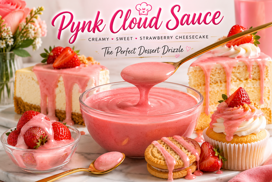 Pynk Cloud Sauce Recipe - Creamy Strawberry Cheesecake Dessert Sauce