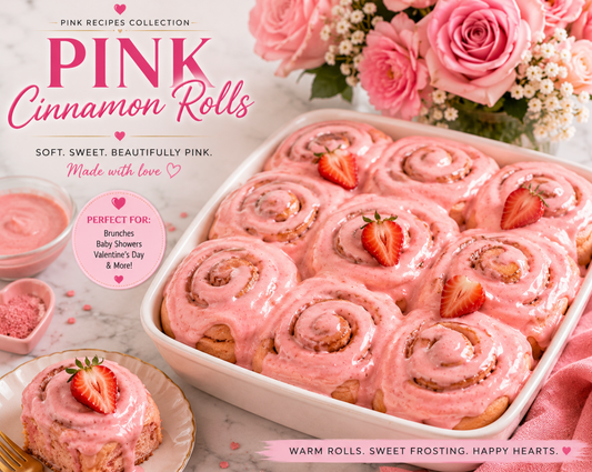 Soft Pink Cinnamon Rolls with Cream Cheese Frosting