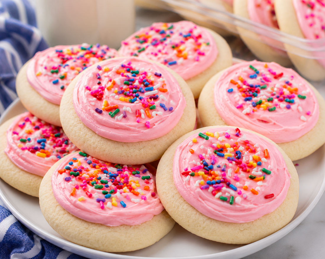 Soft Lofthouse Sugar Cookies with Strawberry Icing Recipe