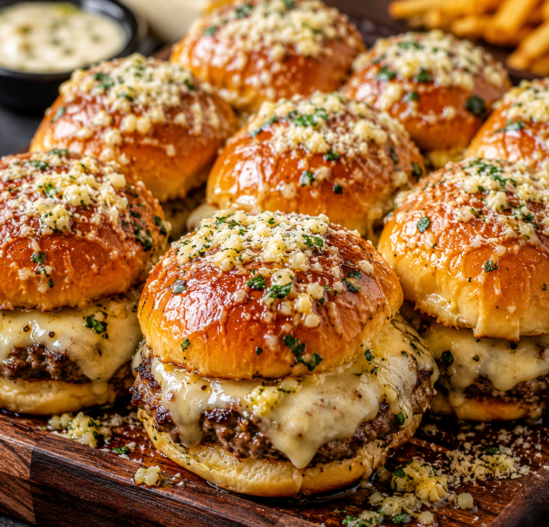 Garlic Parmesan Cheeseburger Bombs Recipe (Easy Cheesy Hamburger Dinner Idea)