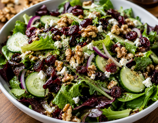 Easy Cranberry Walnut Salad Recipe Quick Lunch Idea